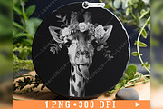 Funny Giraffe Tongue Out Flower Crow, a Background Graphic by LaseredNinja (Thumbnail 7 of 7)