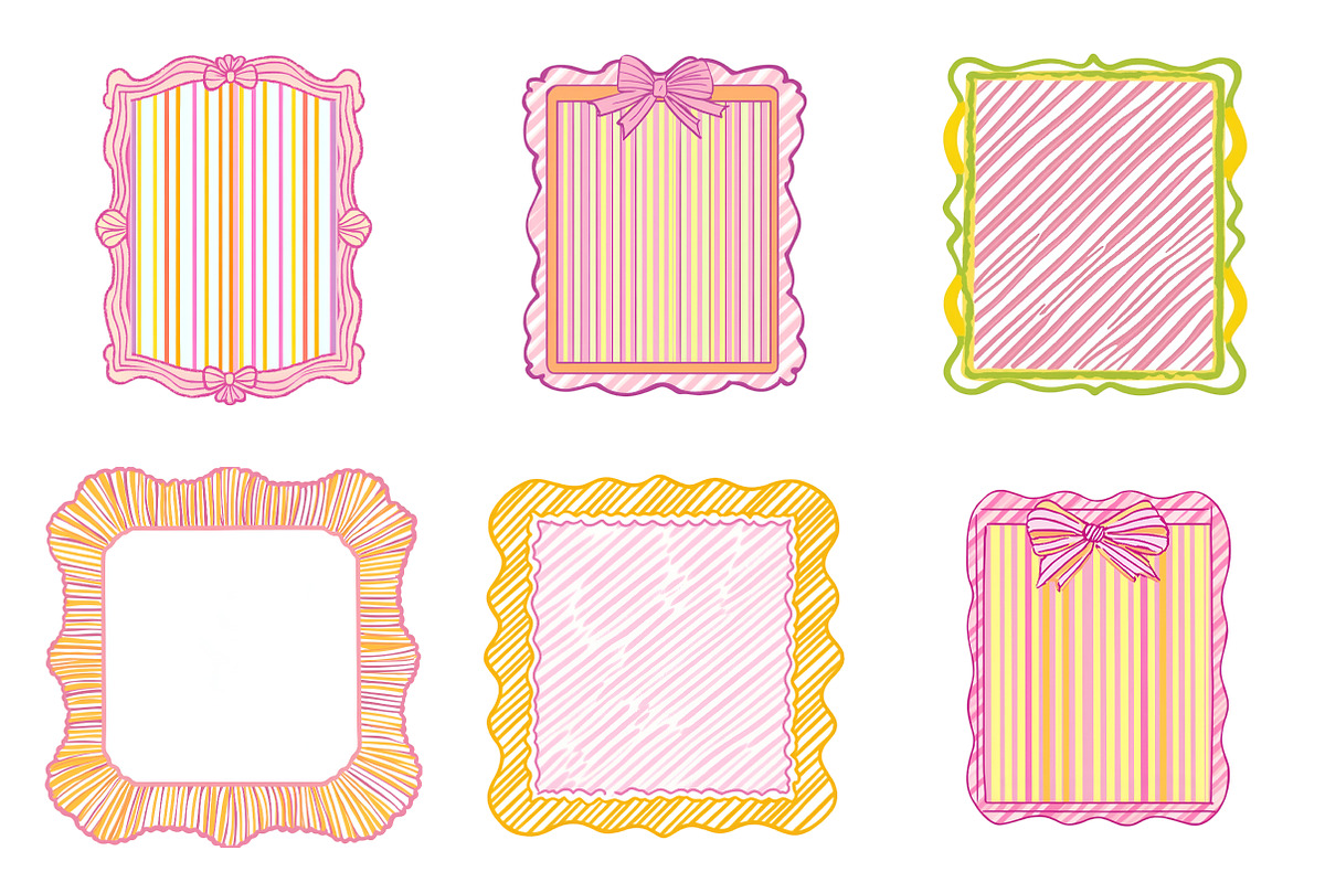 Summer Frames With Bow Ribbon PNG, an Illustration by SinaCreation (Photo 3 of 9)