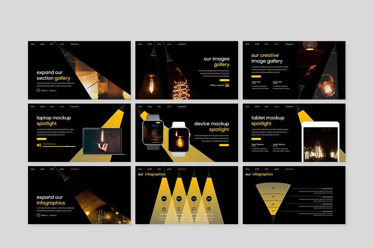 Spotlight - Google Slides Template, a Presentation Template by inspirasign