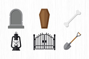Graveyard Elements Vector Pack, an Object Graphic by Artonix (Thumbnail 2 of 3)