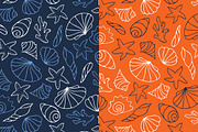 10 seamless patterns with seashells, a Pattern Graphic by EvgeniaV (Thumbnail 6 of 7)