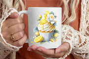 Whimsical Fruits Lemon Cupcake Clipa, an Illustration by designcity5 (Thumbnail 4 of 5)