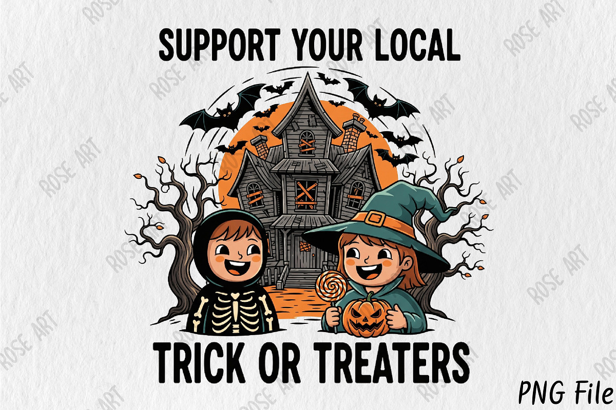 Support Your Local Trick or Treaters, an Illustration by Rose Art (Photo 1 of 5)