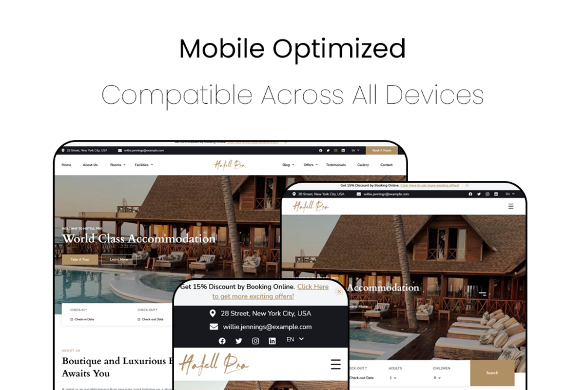 Hotell Pro - Hotel WordPress Theme, a WordPress Template by glthemes (Photo 4 of 4)