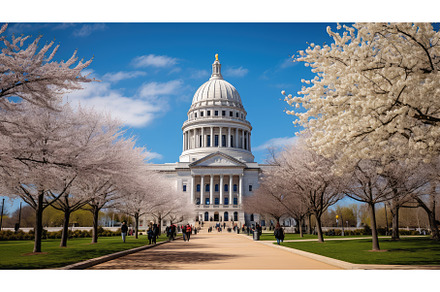 landmark madison capitol building ai, an Architecture Photo by pikepicture