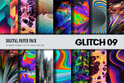 Glitch Psychedelic 09.Digital Paper., a Texture Illustration by KENO Mascots (Thumbnail 1 of 3)