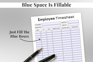 Fillable Employee Timesheet