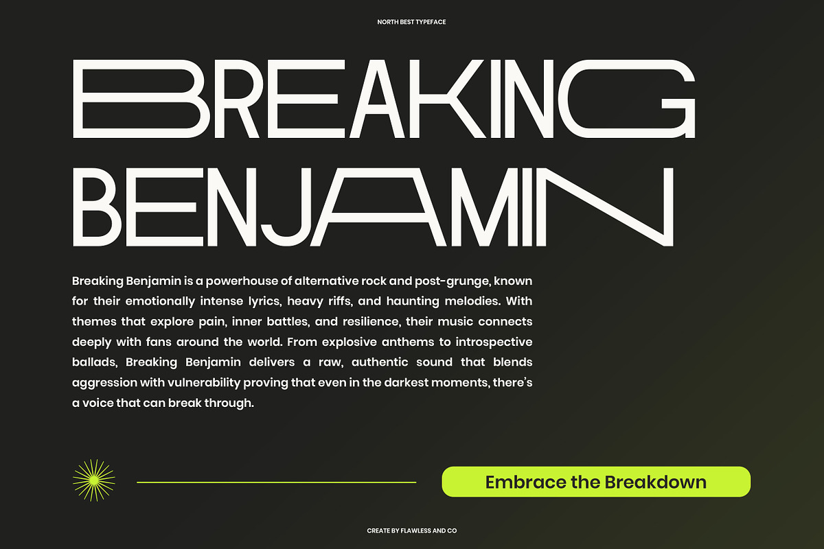 Northbest - Sans Serif Typeface Font, a Sans Serif Font by Flawless And Co (Photo 5 of 10)
