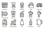 Coffee Shop Icon Set, an Outline Icon by Tekuni (Thumbnail 4 of 9)