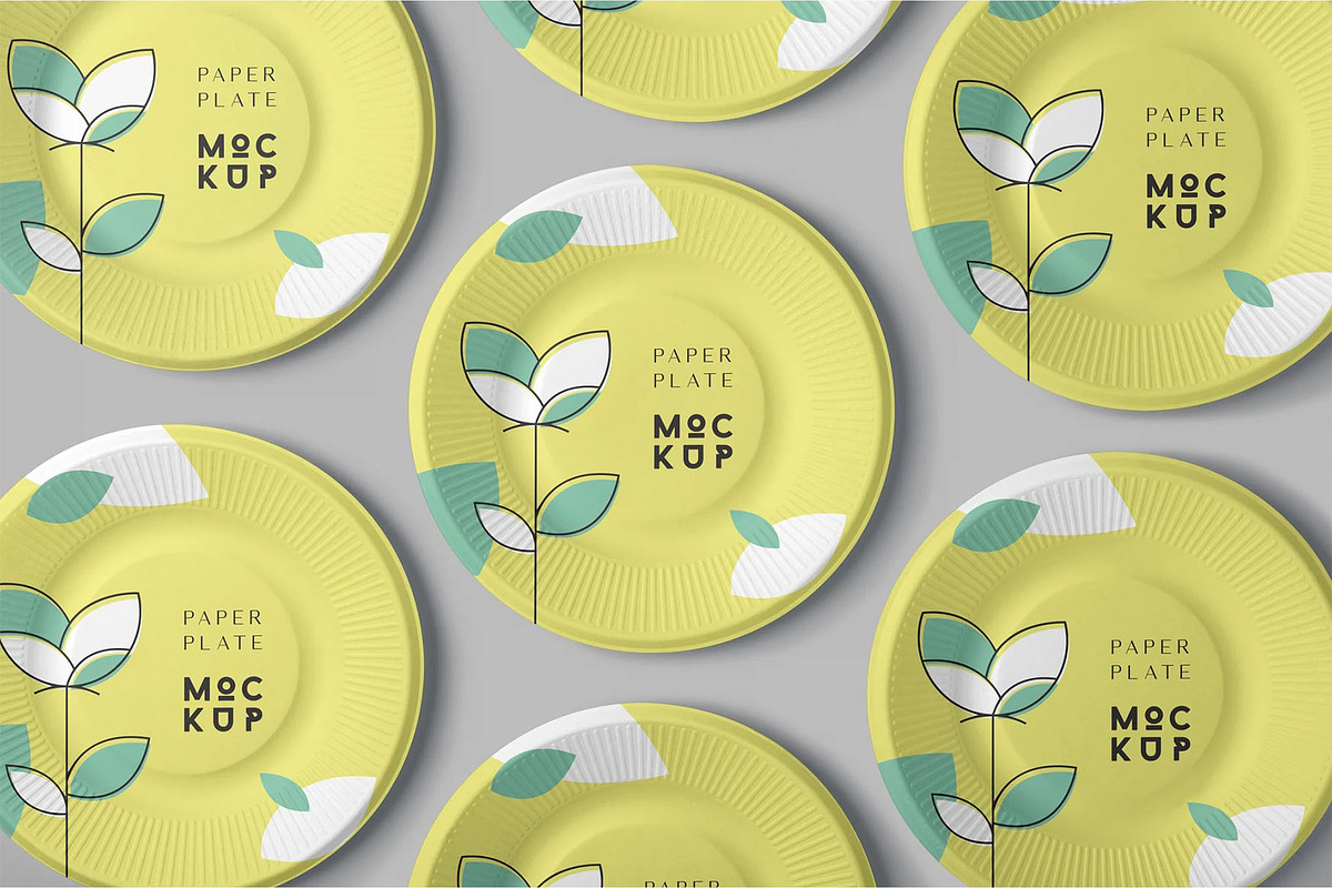Paper Plate Mockups, a Household Mockup by megostudi0 (Photo 3 of 7)