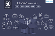 Fashion Line Icons V2, an Outline Icon by Jumbo Icons (Thumbnail 1 of 5)