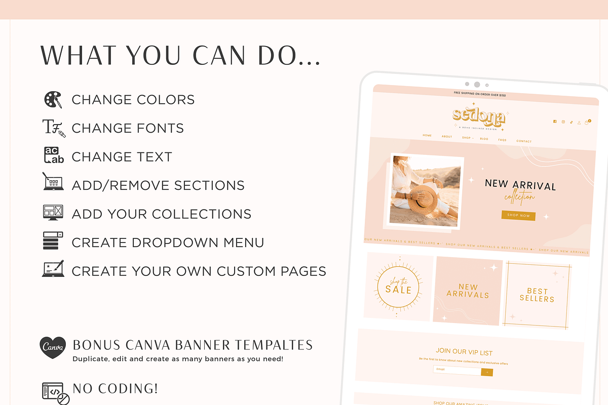 Boho Shopify Theme, a Shopify Template by Macarons and Mimosas (Photo 6 of 10)