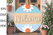 Layered Floral Door Hanger Laser Cut, an Illustration by Libby Wishes (Thumbnail 3 of 3)