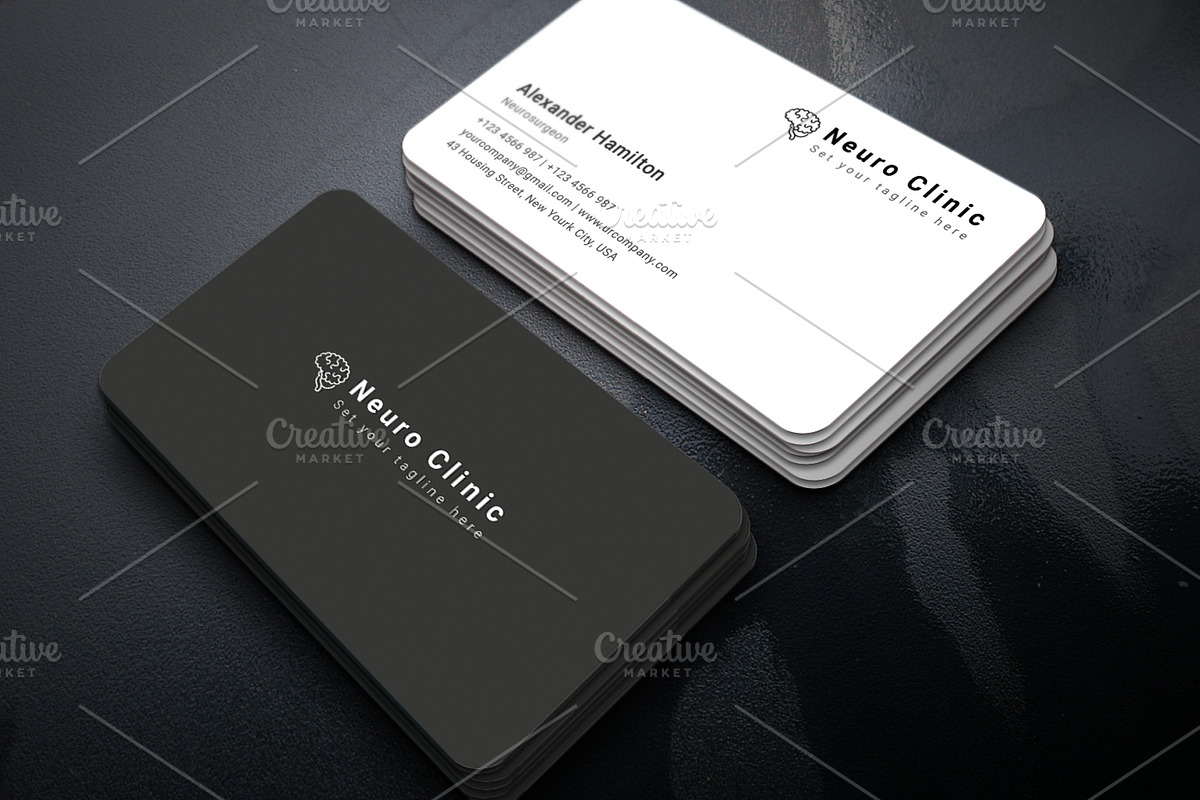 Neuro Clinic Business Card, a Business Card Template by graphicsunday (Photo 2 of 4)