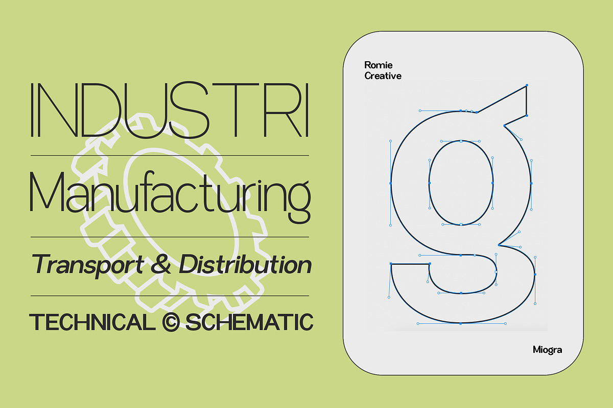 Miogra Sans, a Sans Serif Font by Romiecreative (Photo 2 of 14)