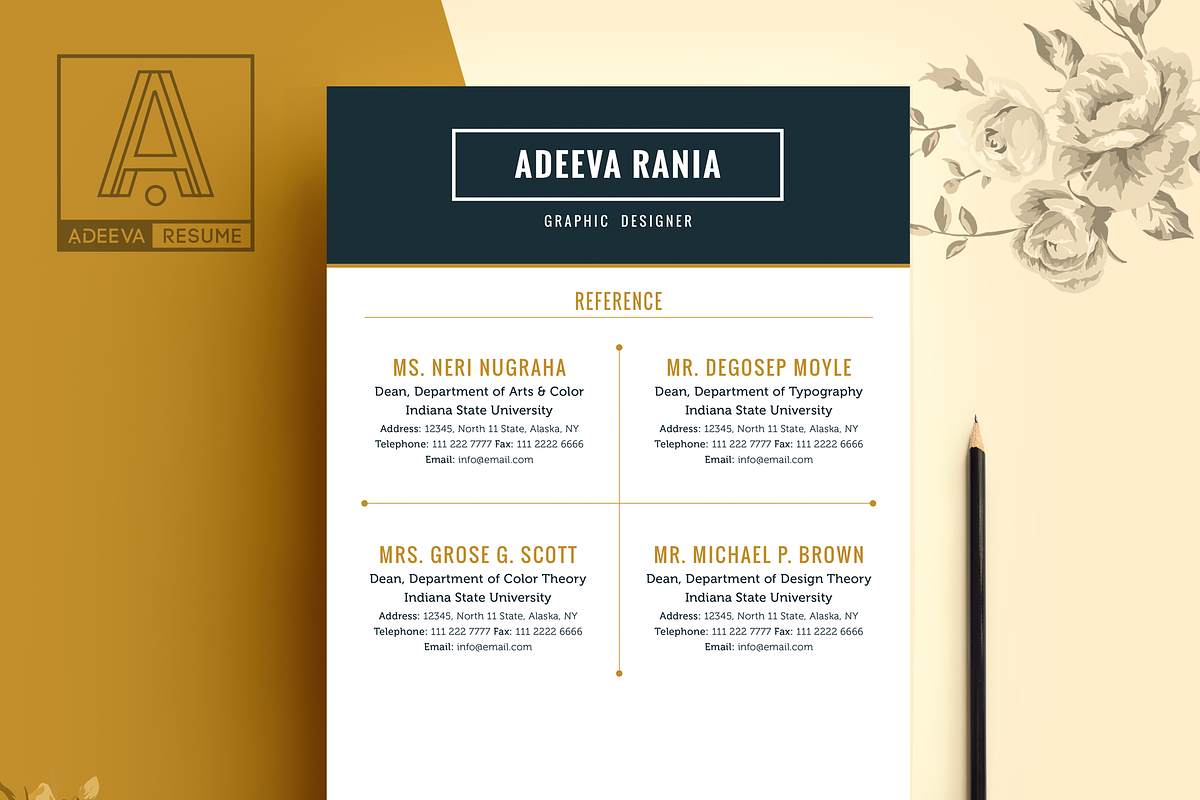 Professional Resume Template Rania, a Resume Template by AdeevaResume (Photo 4 of 5)
