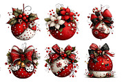 Christmas Whimsical Ornament Clipart, a Seasonal Illustration by Creative Art (Thumbnail 2 of 7)