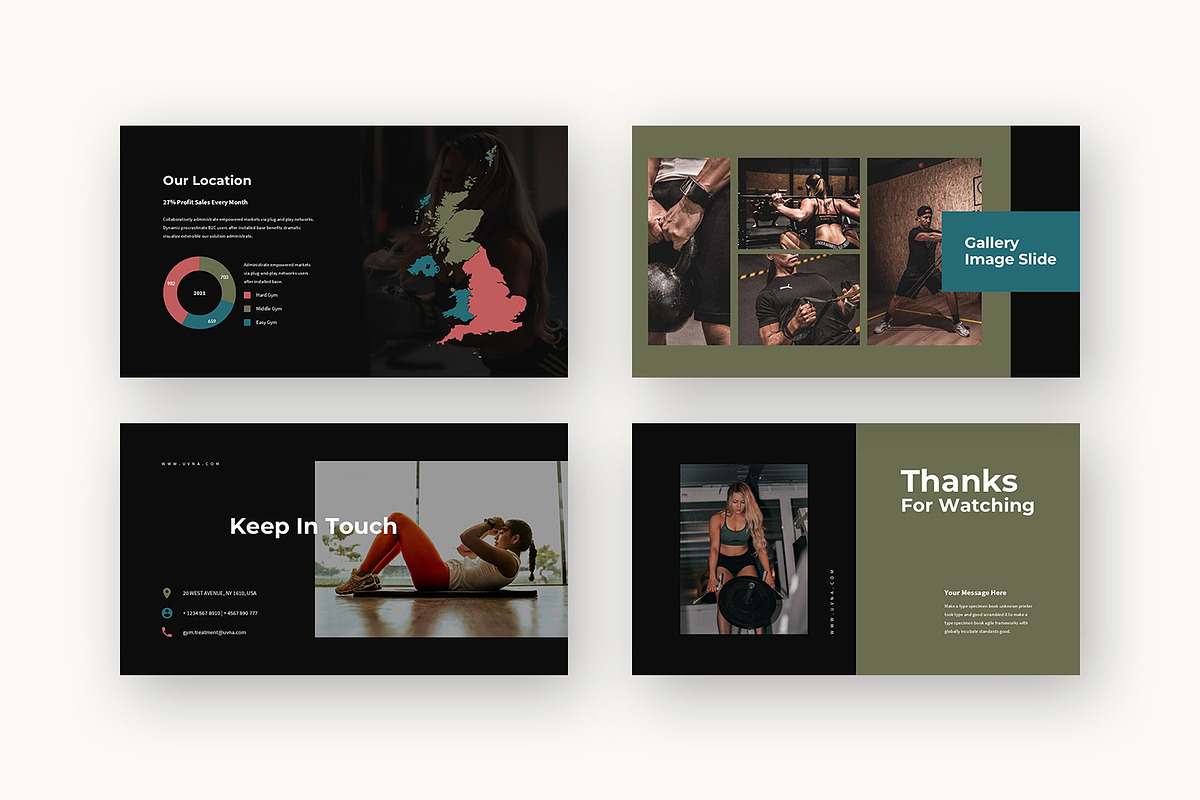 Uvna : Gym & Fitness Keynote, a Presentation Template by Punkl Camp (Photo 16 of 16)
