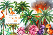 watercolor Dinosaur clipart, an Illustration by Designworld (Thumbnail 1 of 5)