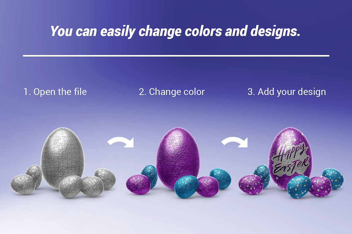 Easter eggs mockup, a Product Mockup by ShooShooShop (Photo 3 of 4)