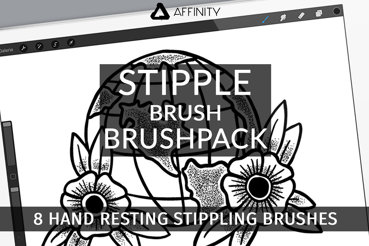 Stipple Brush Brushpack for Affinity, a Brush Add-On by Studio FabianFischer (Photo 1 of 6)