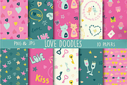 LOVE /Valentine bundle, an Illustration by Poppymoondesign (Thumbnail 5 of 23)