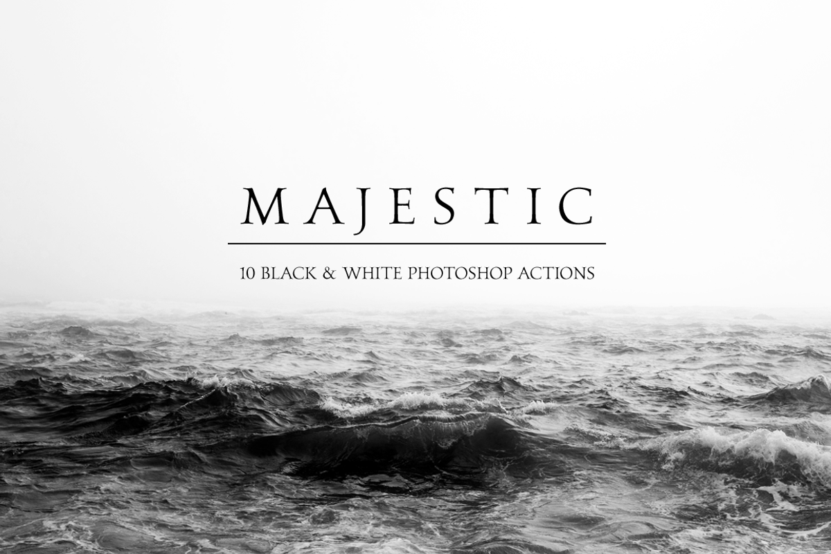 Majestic: Black + White PS Actions, an Action Add-On by Heart + Soul Studios (Photo 1 of 15)