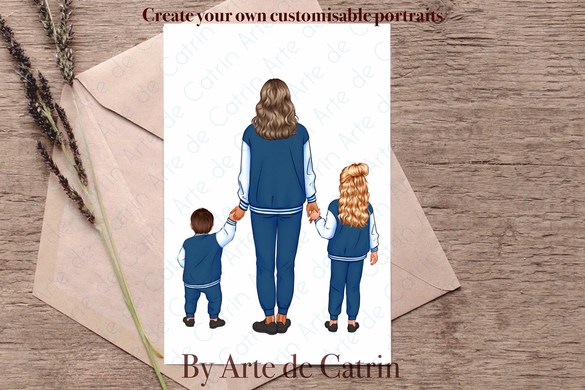 Family Look Clipart, People Clipart, a Person Illustration by ArtedeCatrin (Photo 11 of 11)