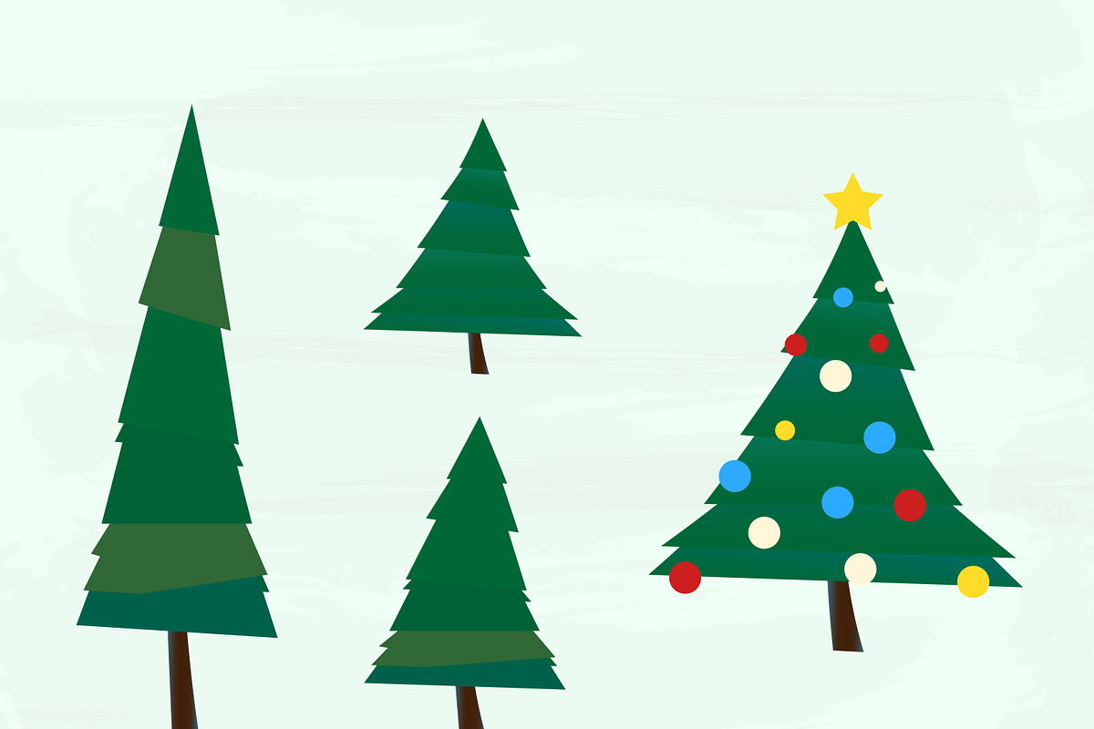 Christmas Tree Vector Pack, an Illustration by GDL
