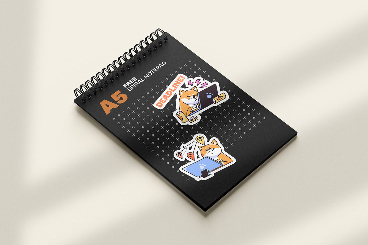 Cute dog working set, stickers, a Person Illustration by PaperTrident (Photo 9 of 10)