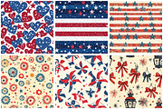 Vintage 4th of July Digital Paper, a Seasonal Illustration by Designking (Thumbnail 2 of 5)