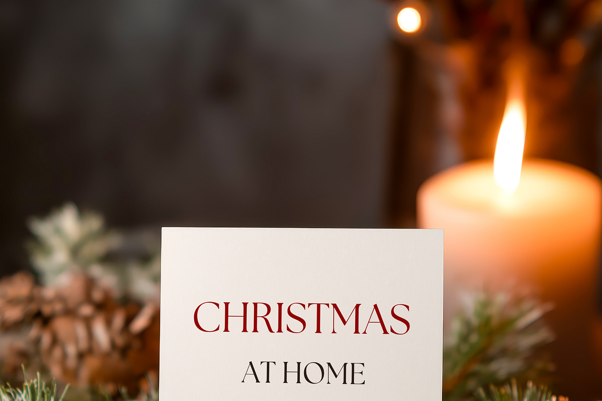 Rustic Christmas Card Mockup 5x7 in, an Advertising Mockup by Serenefeeling (Photo 3 of 7)