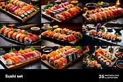 Sushi set. 35 images, a Food Illustration by Handmadefont (Thumbnail 2 of 10)