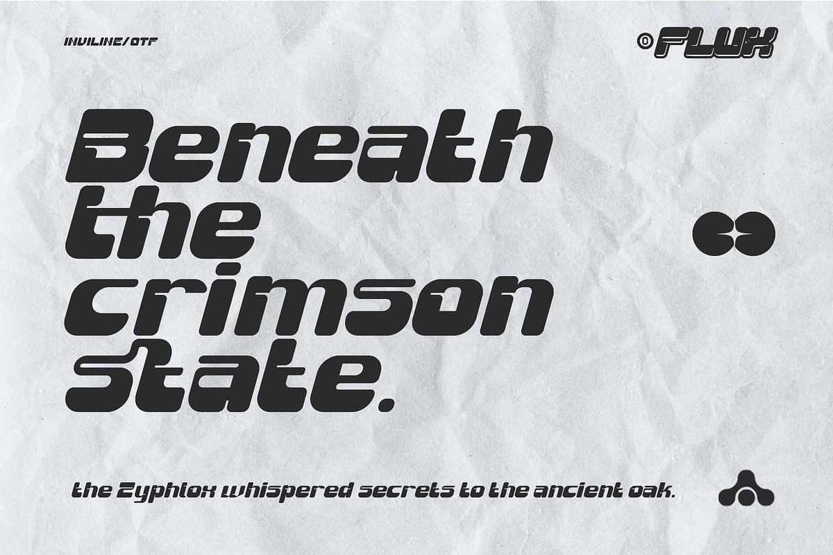 Flux Y2K Futuristic Display Typeface, a Sans Serif Font by Inviline.co (Photo 9 of 9)