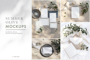 Summer Olive Wedding Mockups, Photos