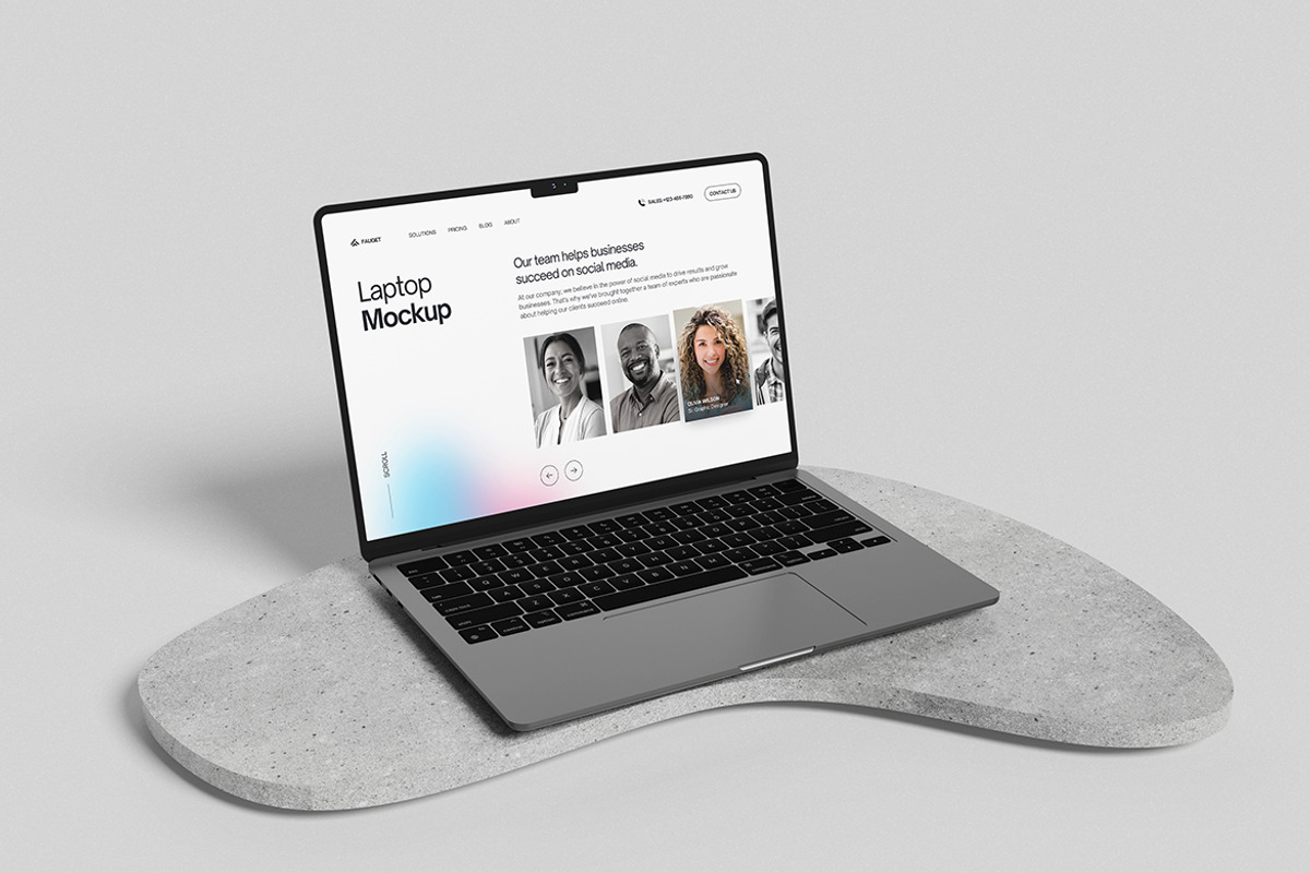 High Quality Laptop Mockup, a Wearable Device Mockup by swsi-studio (Photo 3 of 5)