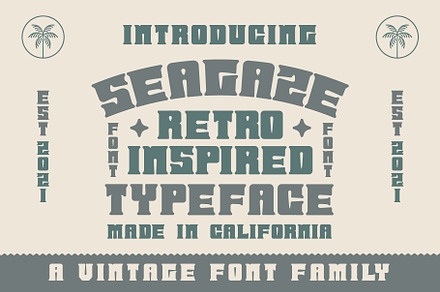 Seagaze Typeface | Vintage Font
