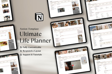 Life Planner Notion Template, an UI Kit Template by The Thrive Society