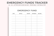 Emergency Funds Tracker, a Stationery Template by M9 Design (Thumbnail 1 of 5)