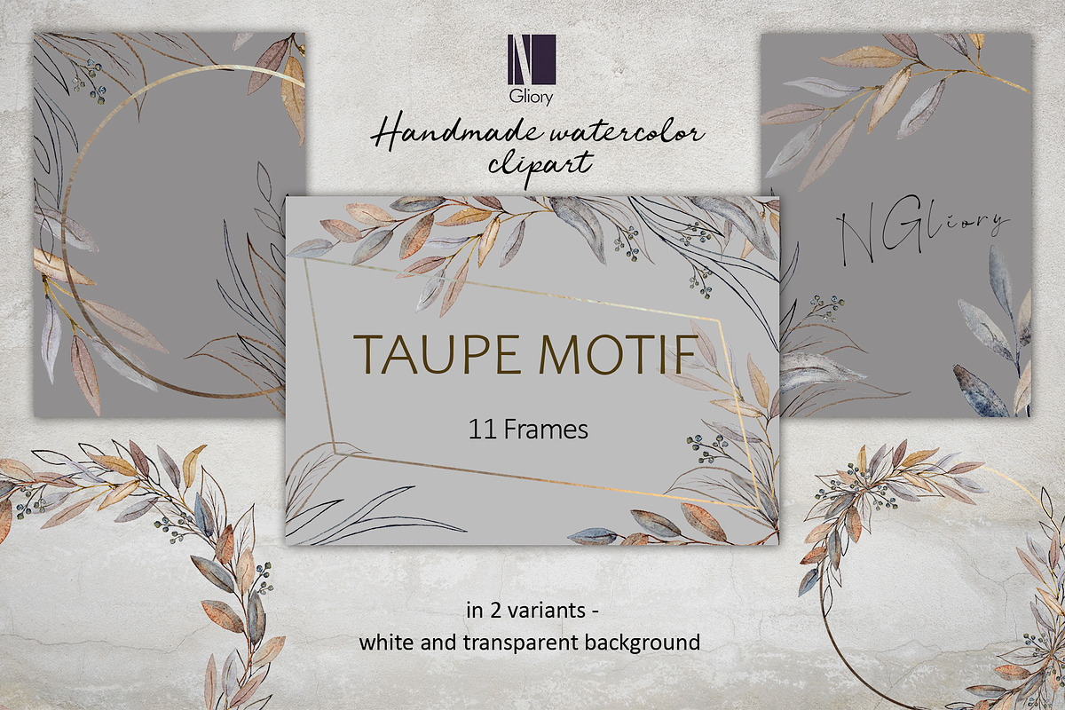 TAUPE MOTIF | frames & bouquets, an Illustration by NGliory (Photo 3 of 7)