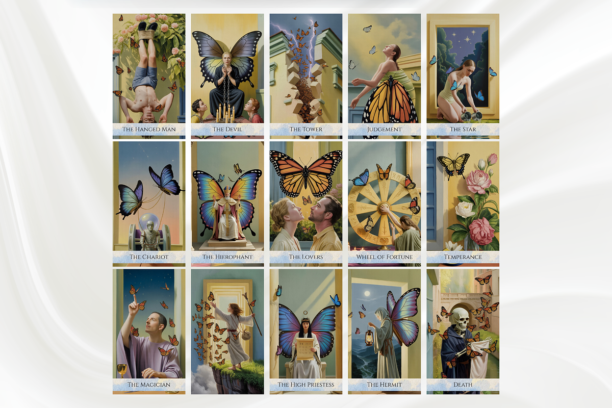 Butterfly Oil Painting Tarot Deck, an Object Illustration by Mugio (Photo 2 of 6)