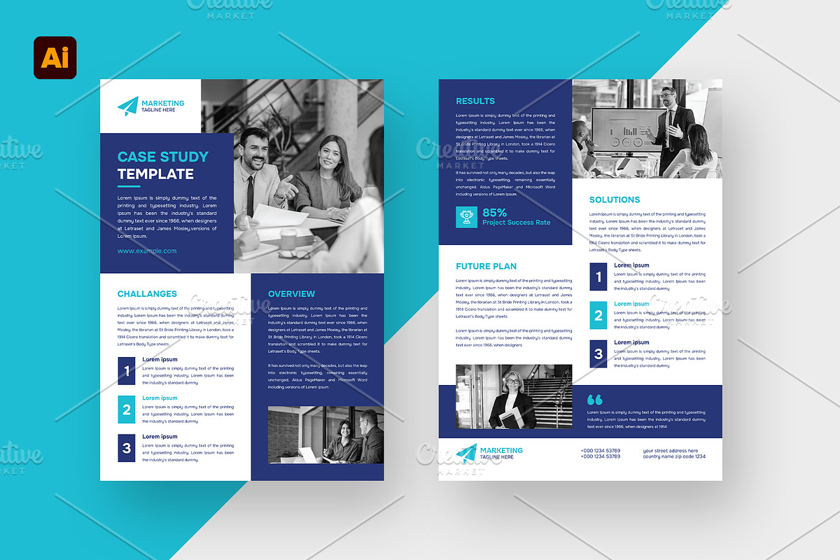 Case Study Flyer Template, a Flyer Template by Sofir Nayeem (Photo 1 of 3)