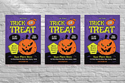 Purple Trick or Treat Flyer Set, a Flyer Template by Aiyari Graphic (Thumbnail 3 of 3)