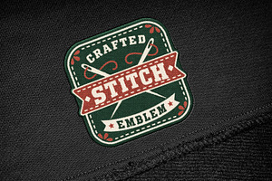 Stitching Embroidery Logo Mockup