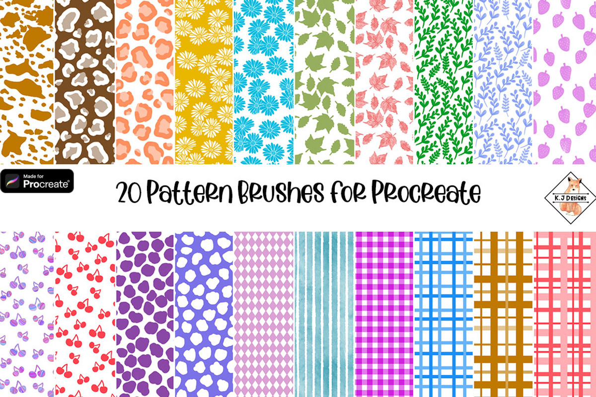 Procreate Pattern Brushes, a Brushes & More by Karen J (Photo 1 of 5)