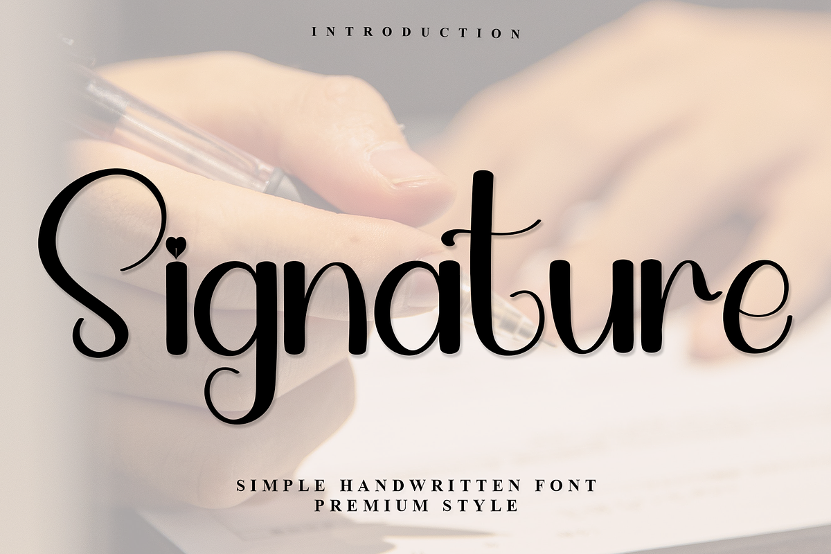 Signaturee, a Handwritten Font by FreshTypeINK (Photo 1 of 8)