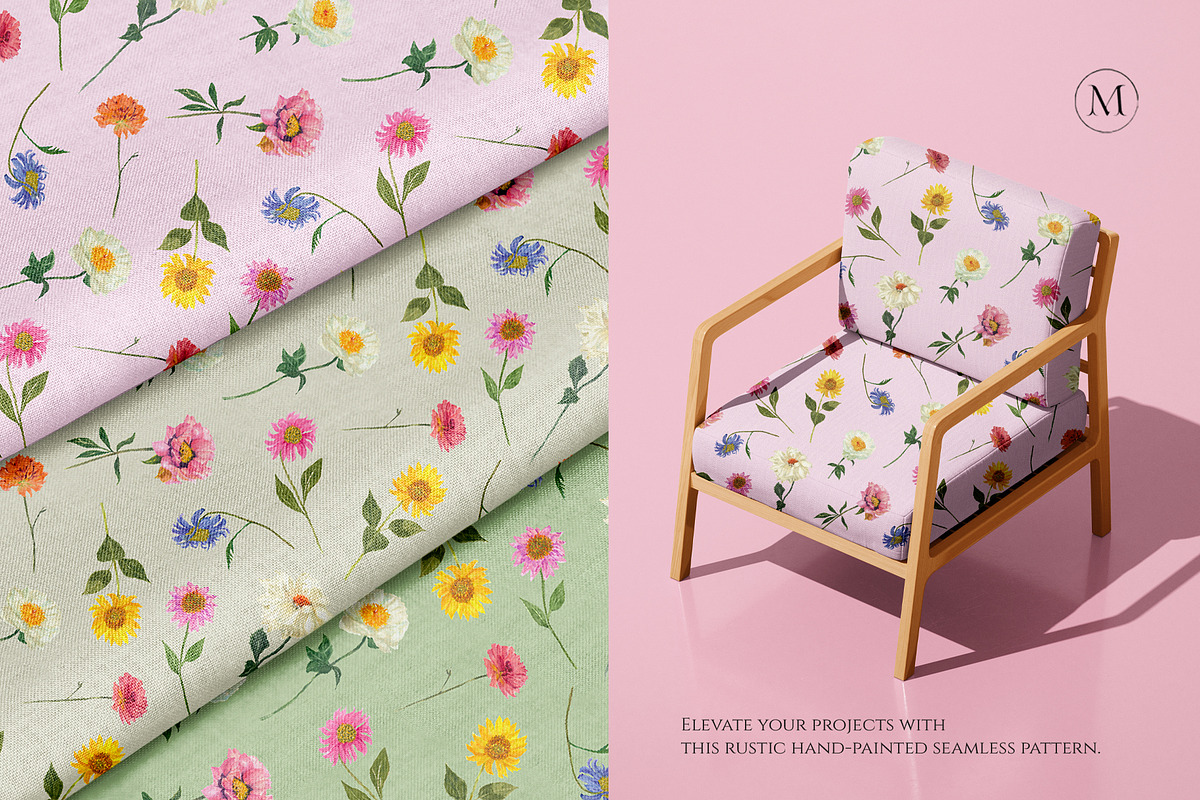 Watercolor Flower Garden, a Decorative Illustration by Manimanisa (Photo 8 of 13)