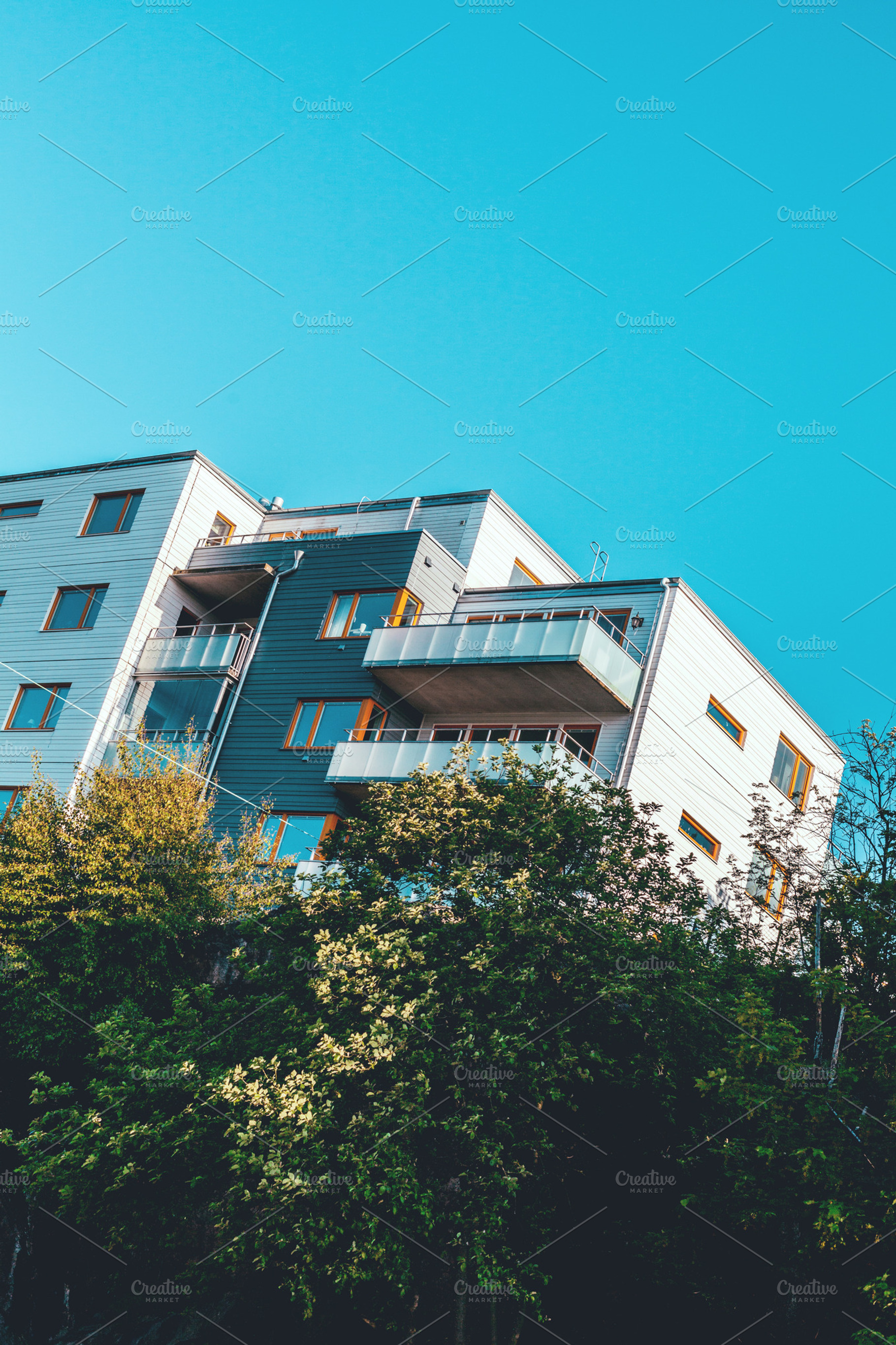 Modern apartments stock photo containing modern and architecture, an Architecture Photo by stellarshots