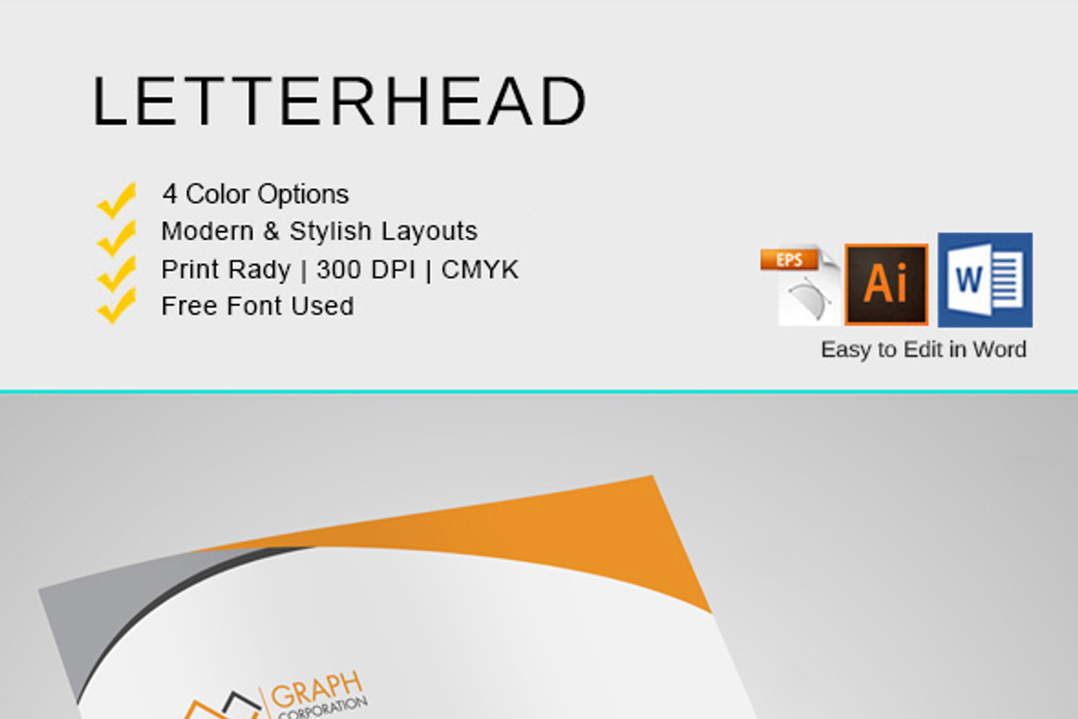 Letterhead, a Stationery Template by asimalikhan555 (Photo 2 of 6)