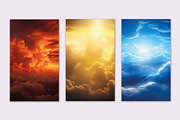 BRIGHT COLORED FANTASTIC CLOUDS, a Background Graphic by Sophico (Thumbnail 4 of 5)